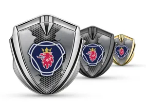 Scania Badge Self Adhesive Max Design Stainless Steel